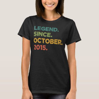 7 Jahre alte Legende Seit Oktober 2015 7. Geburtst T-Shirt