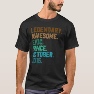 7 Jahre alte Legende Seit Oktober 2015 7. Geburtst T-Shirt
