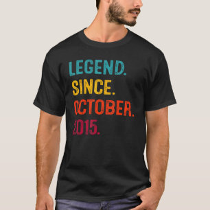 7 Jahre alte Legende seit Oktober 2015 7. Geburtst T-Shirt
