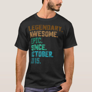 7 Jahre alte Legende Seit Oktober 2015 7. Geburtst T-Shirt