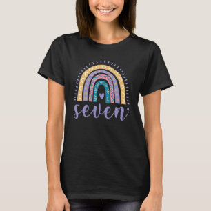 7 Jahre alter Regenbogen 7. Geburtstag für Mädchen T-Shirt