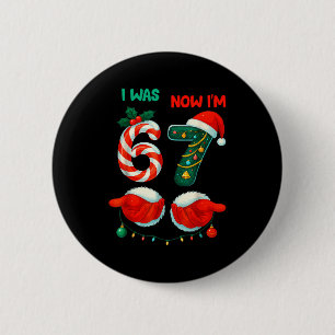 7 Jahre altes Geburtstags-Shirt War 6 Jetzt bin ic Button