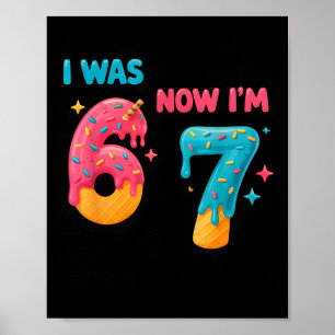 7 Jahre altes Geburtstags-Shirt War 6 jetzt bin ic Poster