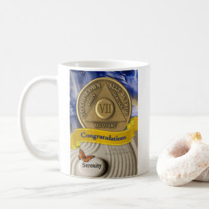 7 Jahre INDIVIDUELLE NAME OM Jubiläum Serenity Kaffeetasse