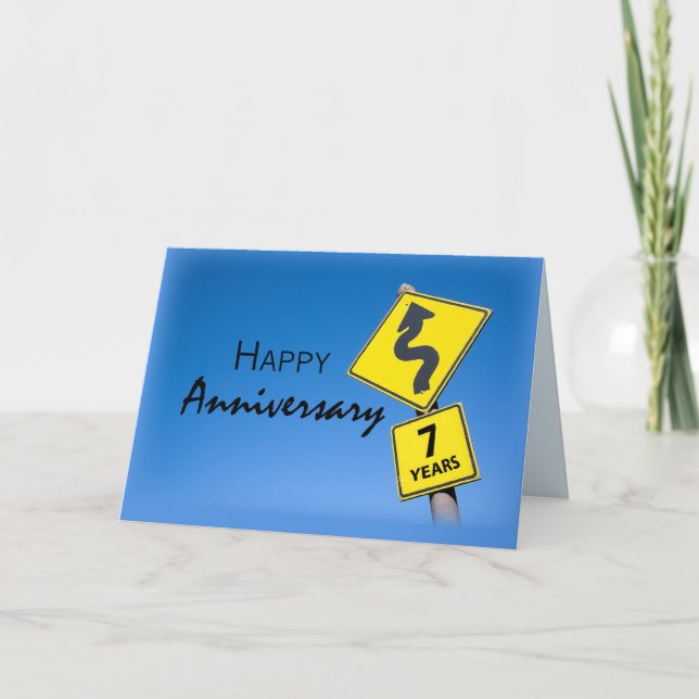 7 Jahre Mitarbeiterjubiläum Karte (Vorderseite)