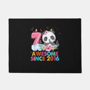 7 Jahre Phantastisch seit 2016 Panda 7. Geburtstag Fußmatte