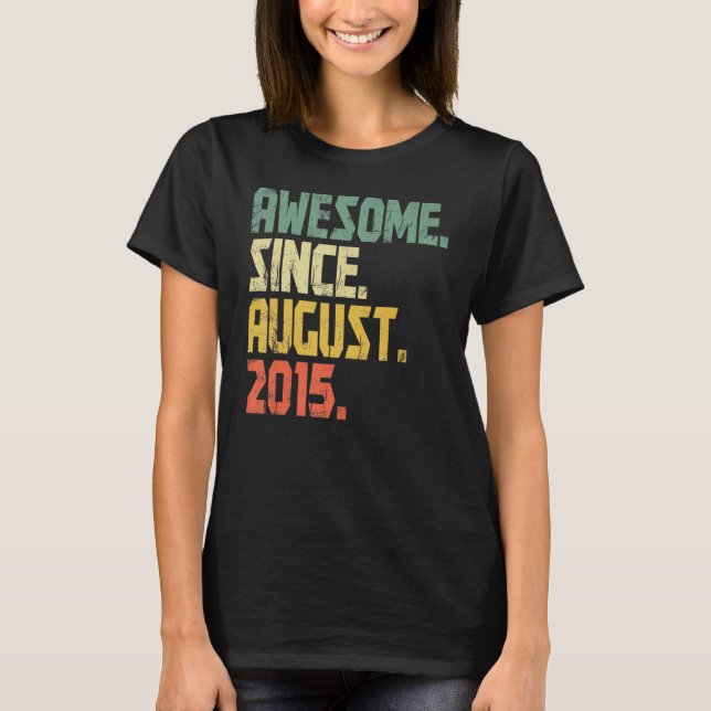 7 Jahre Phantastisch seit August 2015 7. Geburtsta T-Shirt (Vorderseite)