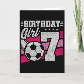 7-jähriger Fußball-Geburtstag - Mädchen 7. Geburts Karte