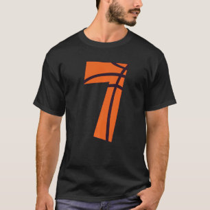 7-jähriger Junge Mädchen Basketball 7. Geburtstag T-Shirt