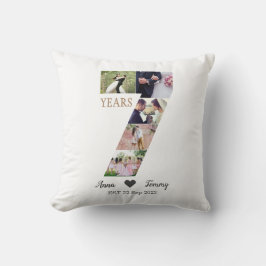 7-jähriges Hochzeitstag Kissen
