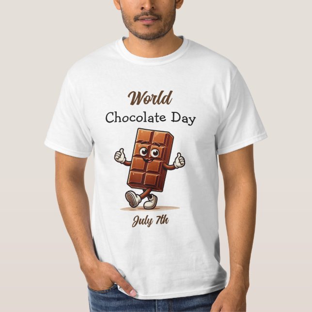 7. Juli ist Weltschokoladetag T-Shirt (Vorderseite)