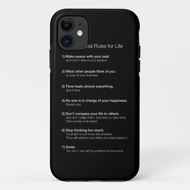 7 Kardinals-Regeln für das Leben Case-Mate iPhone Hülle (Rückseite)