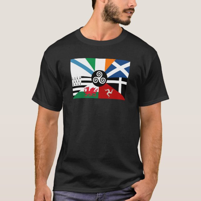 7 Kelten-Nationen-Flagge T-Shirt (Vorderseite)