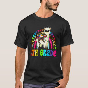 7. Klasse Faultier Reitet Llama Zurück zur Schule T-Shirt