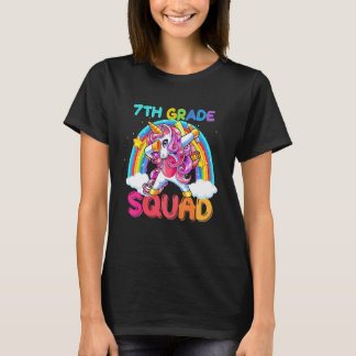 7. Klasse Squad Dabbing Einhorn Süß Zurück zur Sch T-Shirt