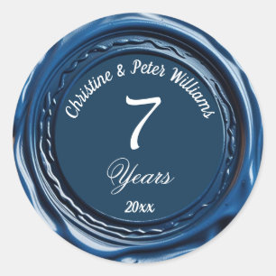 7. Kupferhochzeit Blue Wax Siegel Sticker