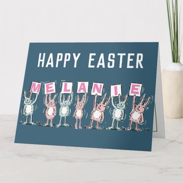 7 Letter Name Happy Oaster Card Karte (Vorderseite)