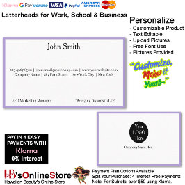 7 Moderne lila Logos fördern den Markennamen des U Visitenkarte