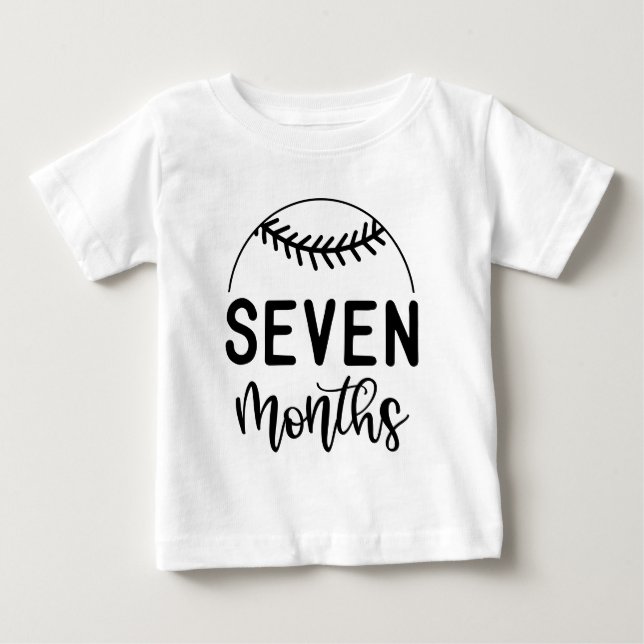 7 Monate Baseball Baby Milestone - T-shirt (Vorderseite)