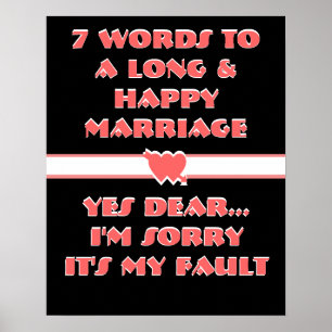 7 Mots À Un Mariage Long Et Heureux - Poster