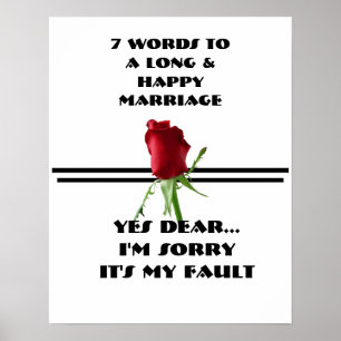 7 Mots À Un Mariage Long Et Heureux - Poster