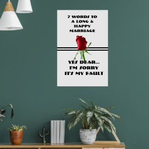7 Mots À Un Mariage Long Et Heureux - Poster