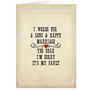 7 Mots Pour un Mariage Long et Heureux