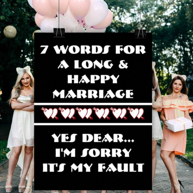 7 Mots Pour Un Mariage Long Et Heureux - Affiche (Créateur téléchargé)