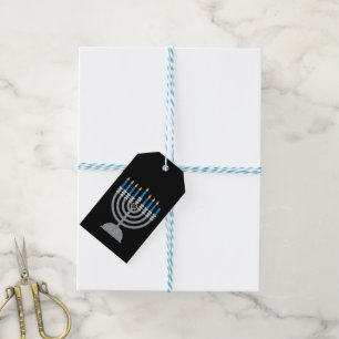 7. Nacht des Hanukkah-Glitzer - Geschenktasten Geschenkanhänger