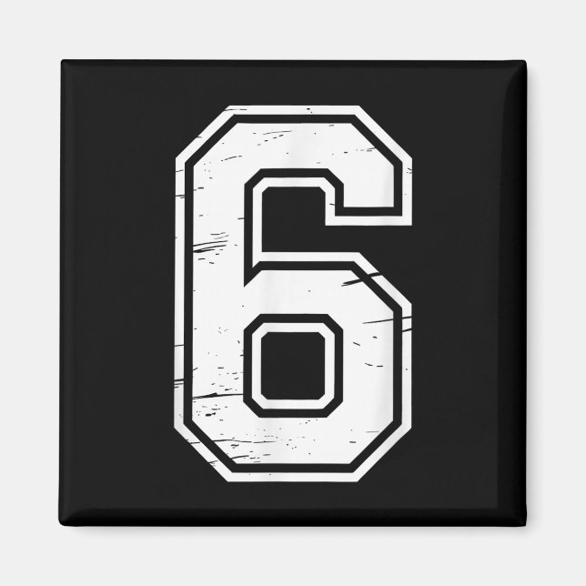 7 Nummer 67 Six Seven Meme  Magnet (Vorne)