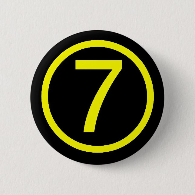 7 - Nummer sieben Button (Vorderseite)