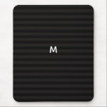 7 Option Black Stripes Modernes Monogramm Mousepad<br><div class="desc">Dekorieren Sie Ihr Computer-Mauspad mit diesen schwarz-grauen Streifen und einem benutzerdefinierten Monogramm, um Ihre persönlichen Daten zu personalisieren.</div>