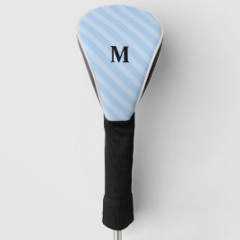 7 Option Moderne Monogramm Baby Blue Strips Golf Headcover