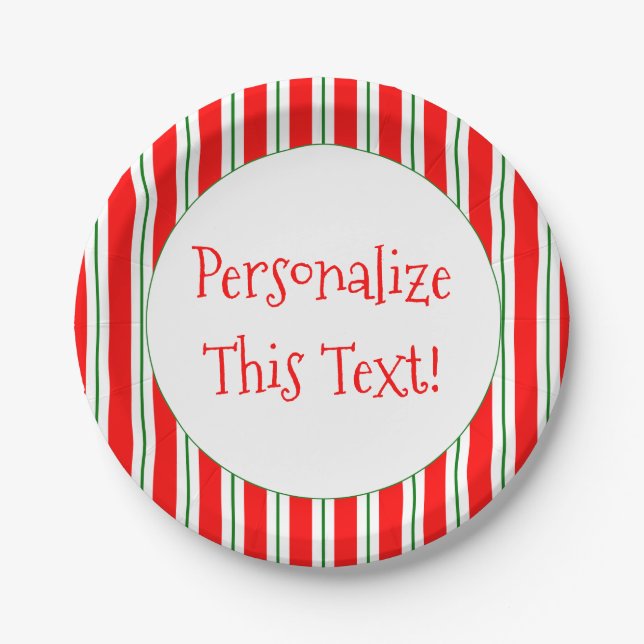 7" Personalisierte Papierplatte Pappteller (Vorderseite)