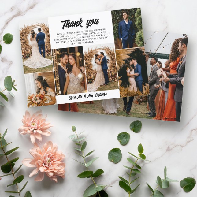 7 Photos Mariages Retro Script Merci (Créateur téléchargé)