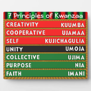 7 Principles of Kwanzaa Fotoplatte