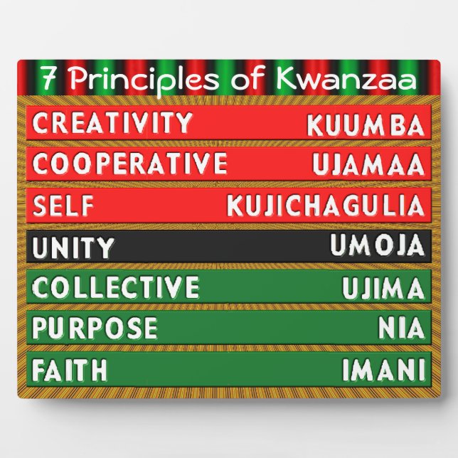 7 Principles of Kwanzaa Fotoplatte (Vorderseite)