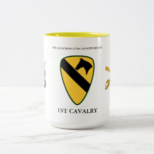 7. QUADRON 17. CAVALRY(RECON) 1. CAVALRY ZWEIFARBIGE TASSE