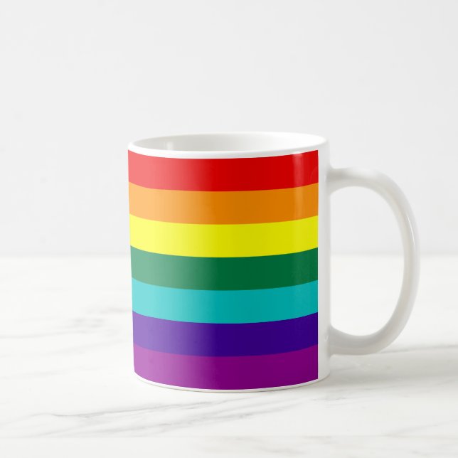 7 Regenbogen-Gay Pride-Fahne Kaffeetasse (Rechts)