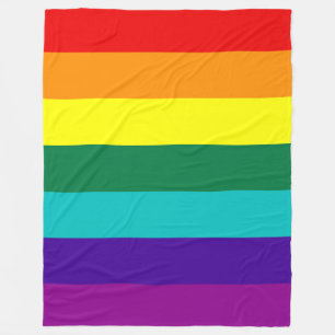 7 Regenbogenfarben Fleecedecke