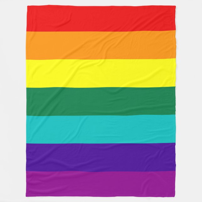 7 Regenbogenfarben Fleecedecke (Vorderseite)
