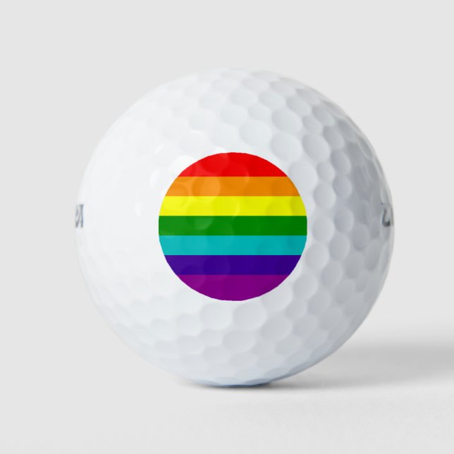 7 Regenbogenfarben Golfball (Vorderseite)