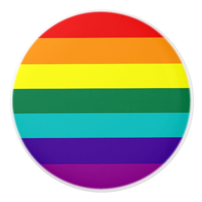 7 Regenbogenfarben Keramikknauf (Vorderseite)