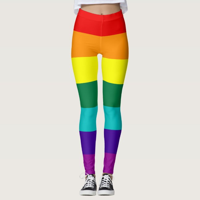 7 Regenbogenfarben Leggings (Vorderseite)