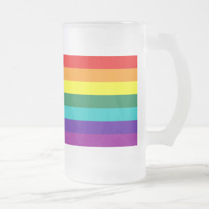 7 Regenbogenfarben Mattglas Bierglas