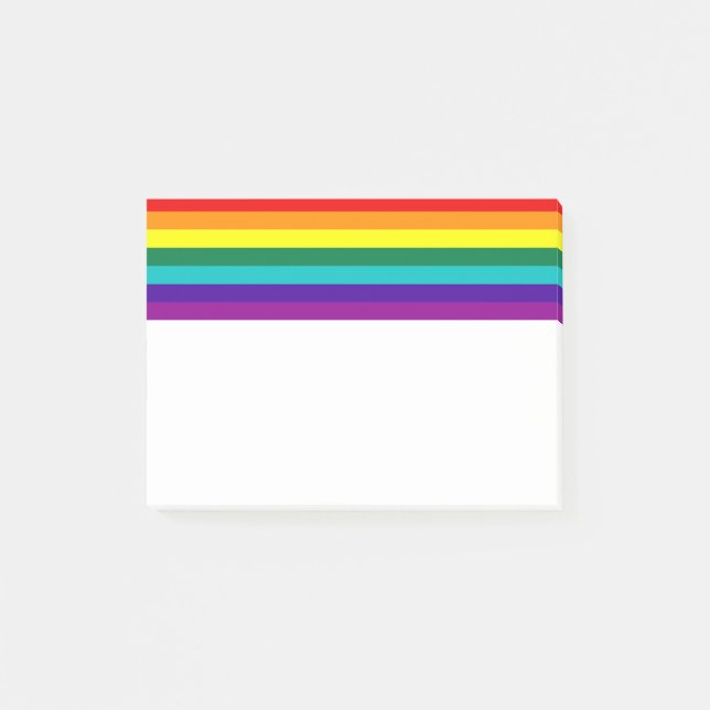 7 Regenbogenfarben Post-it Klebezettel (Vorderseite)
