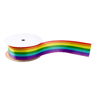 7 Regenbogenfarben Satinband
