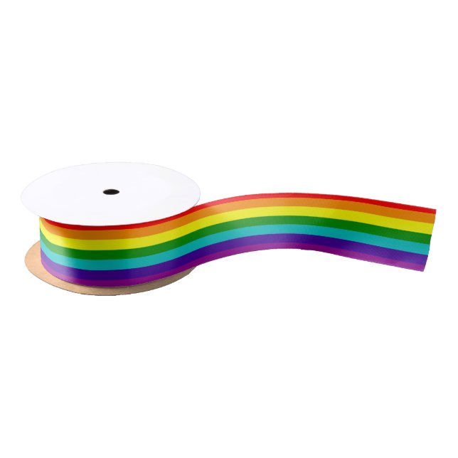 7 Regenbogenfarben Satinband (Spule)