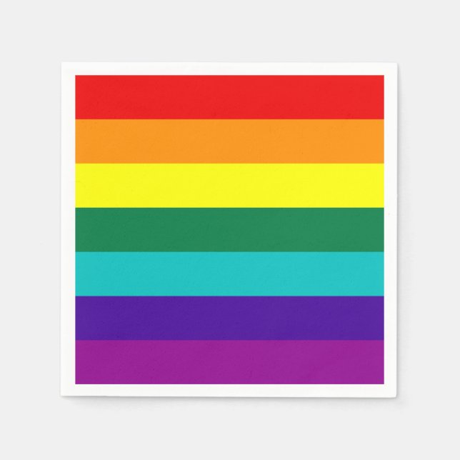 7 Regenbogenfarben Serviette (Vorderseite)