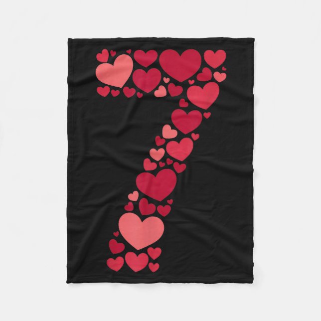 7 Romantic 67 Heart Pattern Valentine Love Trend 6 Fleecedecke (Vorderseite)